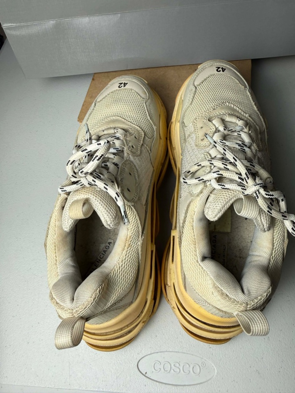BALENCIAGA TRIPPLE S SNEAKERS WHITE 42 (9 US) IN EXCELLENT CONDITION!! - Picture 5 of 13